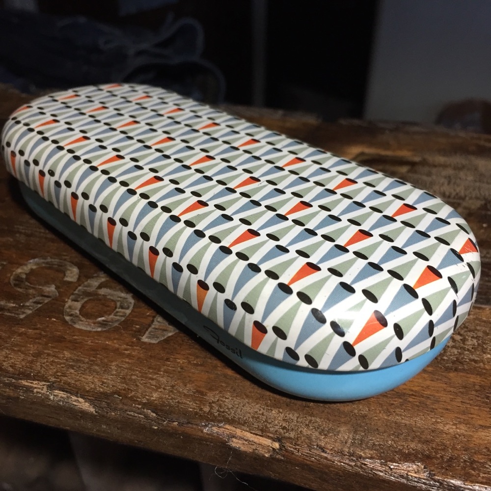 Fossil MCM metal glasses case vintage